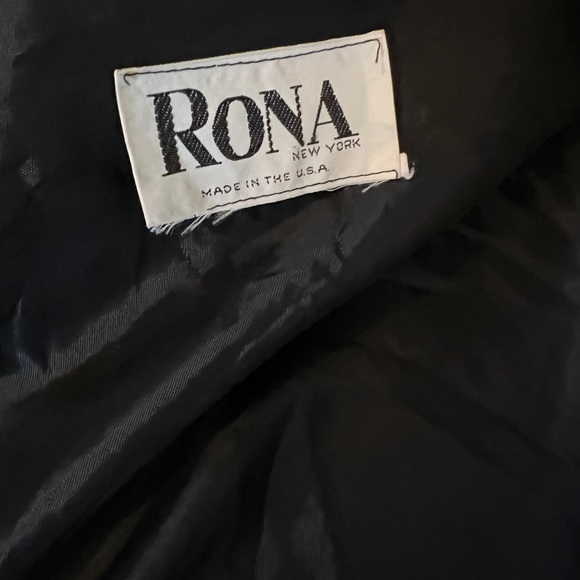 VINTAGE 60’s RONA NEW YORK BLACK SEQUIN EVENING JACKET WITH SATIN BELT, SIZE SM - Picture 7 of 9